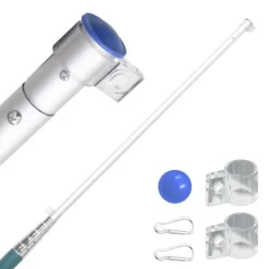 Outlet The Living Store Danmark flag og flagstang 5,55 m aluminium - Flag & vimpler Flag & Vindposer