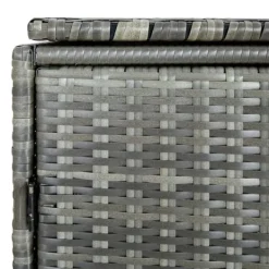 Outlet The Living Store dobbelt skraldespandsskjuler 148x77x111 cm polyrattan grå - Skure & Redskabsskure Skure, Garager & Carports
