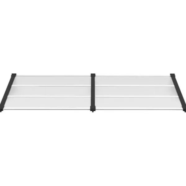 Hot The Living Store dørbaldakin 199x90 cm polycarbonat sort og transparent - Markiser Telte & Lysthuse