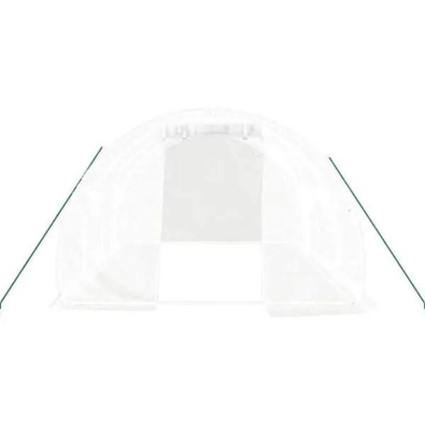 Drivhus^The Living Store drivhus med stålstel 12 m² 4x3x2 m hvid - Drivhuse