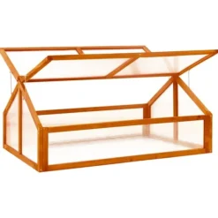 Online The Living Store drivhus 114x80x50 cm fyrretræ brun - Drivhuse Drivhus