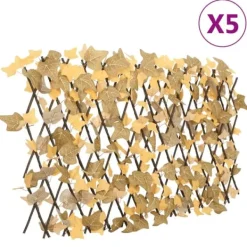 Buer, Spalier, Lysthuse Uden Tag^The Living Store espalierer med kunstige ahornblade 5 stk. 180x60 cm orange - Havehegn