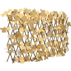 Buer, Spalier, Lysthuse Uden Tag^The Living Store espalierer med kunstige ahornblade 5 stk. 180x60 cm orange - Havehegn