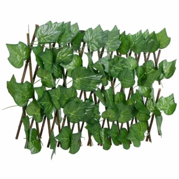 Buer, Spalier, Lysthuse Uden Tag^The Living Store espalier 5 stk. med kunstige vinblade 180x20 cm udvidelig grøn - Havehegn