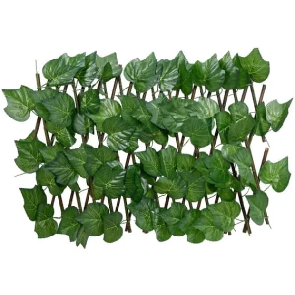 Buer, Spalier, Lysthuse Uden Tag^The Living Store espalier 5 stk. med kunstige vinblade 180x20 cm udvidelig grøn - Havehegn