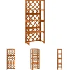 Clearance The Living Store espalier med hylder 55x30x140 cm massivt grantræ - Havebuer, espalierer & pergolaer Buer, Spalier, Lysthuse Uden Tag