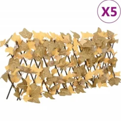 Buer, Spalier, Lysthuse Uden Tag^The Living Store espalierer med kunstige ahornblade 5 stk. 180x30 cm orange - Havehegn