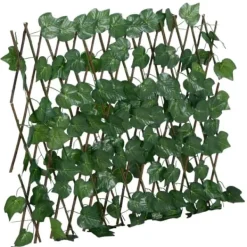 Online The Living Store espalier 5 stk. med kunstige vinblade 190x60 cm udvidelig grøn - Havehegn Buer, Spalier, Lysthuse Uden Tag