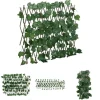 Buer, Spalier, Lysthuse Uden Tag^The Living Store espalier med kunstige vinblade 190x60 cm udvidelig grøn - Havehegn