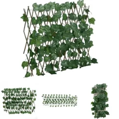 Buer, Spalier, Lysthuse Uden Tag^The Living Store espalier med kunstige vinblade 190x60 cm udvidelig grøn - Havehegn
