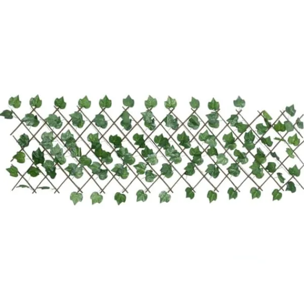 Buer, Spalier, Lysthuse Uden Tag^The Living Store espalier med kunstige vinblade 190x60 cm udvidelig grøn - Havehegn