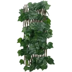 Buer, Spalier, Lysthuse Uden Tag^The Living Store espalier med kunstige vinblade 190x60 cm udvidelig grøn - Havehegn