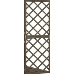Buer, Spalier, Lysthuse Uden Tag^The Living Store espalier til hjørne 50x50x145 cm massivt grantræ grå - Havebuer, espalierer & pergolaer