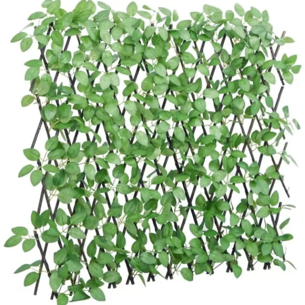 Buer, Spalier, Lysthuse Uden Tag^The Living Store espalier med kunstig vedbend 180x65 cm udvidelig grøn - Havehegn