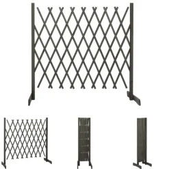 Buer, Spalier, Lysthuse Uden Tag^The Living Store espalier til haven 180x100 cm massivt fyrretræ grå - Havehegn