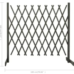Buer, Spalier, Lysthuse Uden Tag^The Living Store espalier til haven 180x100 cm massivt fyrretræ grå - Havehegn