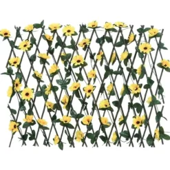 Clearance The Living Store espalierer med kunstig vedbend 5 stk. 180x60 cm udvidelig gul - Havehegn Buer, Spalier, Lysthuse Uden Tag