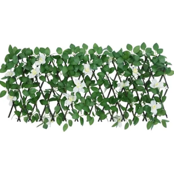 Buer, Spalier, Lysthuse Uden Tag^The Living Store espalier med kunstig vedbend 180x30 cm udvidelig grøn - Havehegn