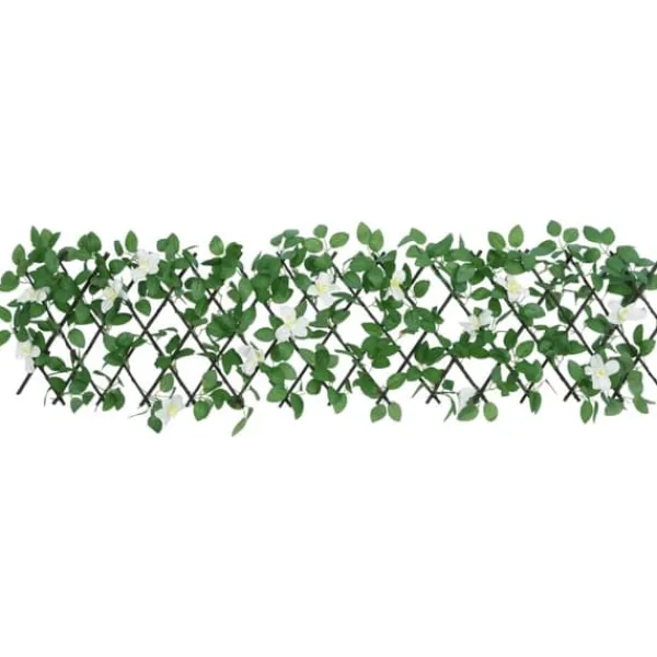 Buer, Spalier, Lysthuse Uden Tag^The Living Store espalier med kunstig vedbend 180x30 cm udvidelig grøn - Havehegn