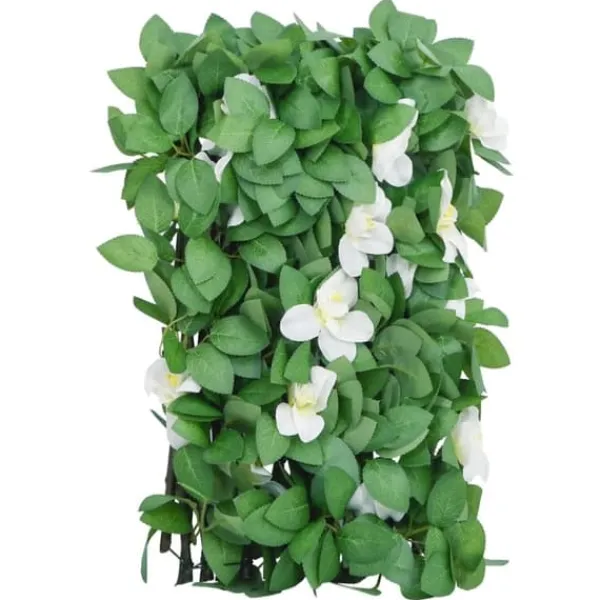 Buer, Spalier, Lysthuse Uden Tag^The Living Store espalier med kunstig vedbend 180x30 cm udvidelig grøn - Havehegn