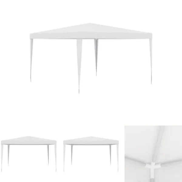 Telte & Lysthuse^The Living Store festtelt 4x4 m hvid - Festtelte & havepavilloner