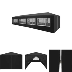 Telte & Lysthuse^The Living Store festtelt 3 x 12 m antracitgrå - Festtelte & havepavilloner
