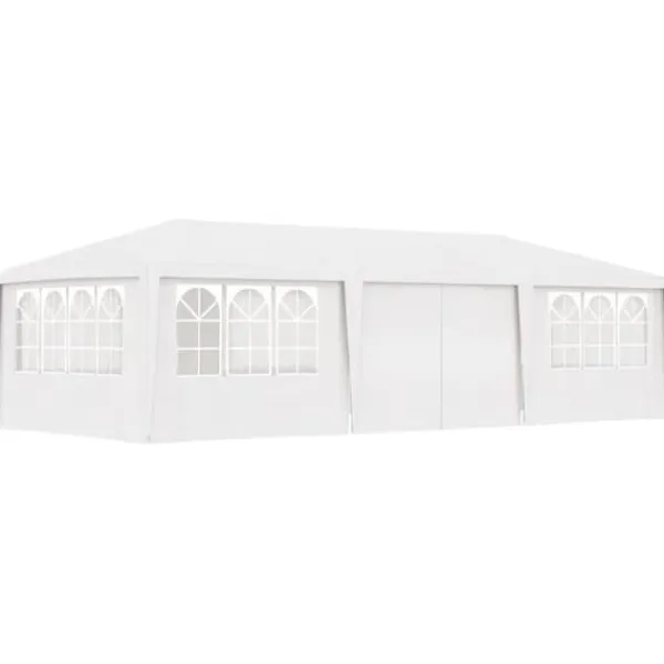 Telte & Lysthuse^The Living Store festtelt med sidevægge 4x9 m 90 g/m² hvid - Festtelte & havepavilloner