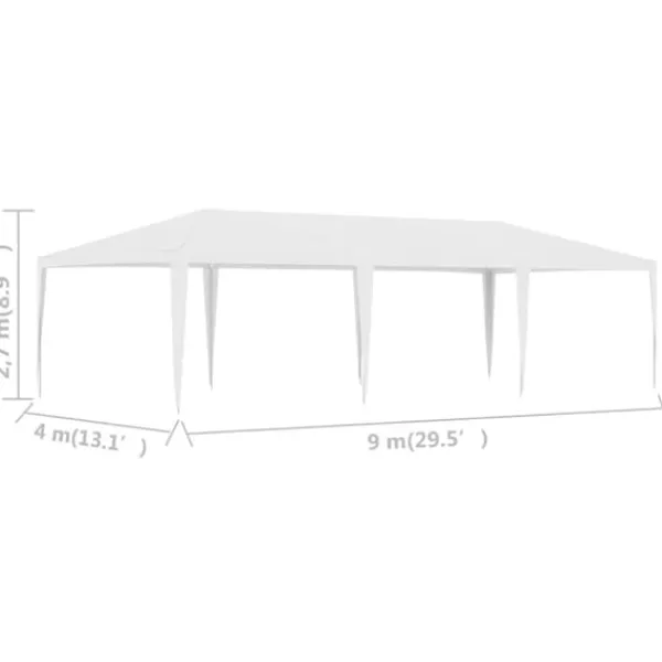 New The Living Store festtelt 4x9 m hvid - Festtelte & havepavilloner Telte & Lysthuse