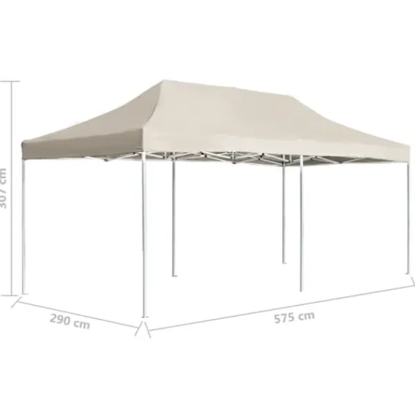 Sale The Living Store foldbart festtelt aluminium 6 x 3 m cremefarvet - Festtelte & havepavilloner Telte & Lysthuse