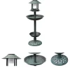 Til Fugle & Småvildt^The Living Store fuglebad/ foderbræt med solcellelampe - Fuglebade