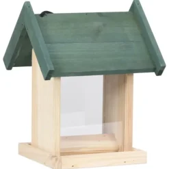 Til Fugle & Småvildt^The Living Store fuglefoderautomater 4 stk. fyrretræ - Foderautomater til fugle