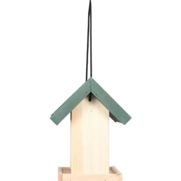 Til Fugle & Småvildt^The Living Store fuglefoderautomater 4 stk. fyrretræ - Foderautomater til fugle