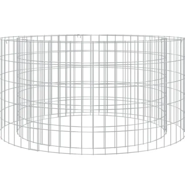 Pejse^The Living Store gabion-bålkurv Ø 100 cm galvaniseret jern - Ildsteder