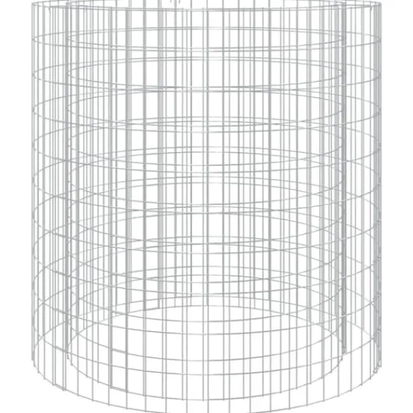 Pejse^The Living Store gabion-bålkurv Ø 100 cm galvaniseret jern - Ildsteder