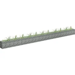 Hot The Living Store gabion-højbed 450x30x30 cm galvaniseret stål - Plantekrukker Krukker & Plantebeholdere