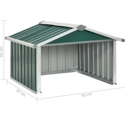 Online The Living Store garage til robotplæneklipper 92x97x63 cm galvaniseret stål grøn - Skure & Redskabsskure Skure, Garager & Carports