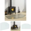 Tilbehør Til Brændeovne & Pejse^The Living Store glasplade til pejs 100x60 cm - Glas
