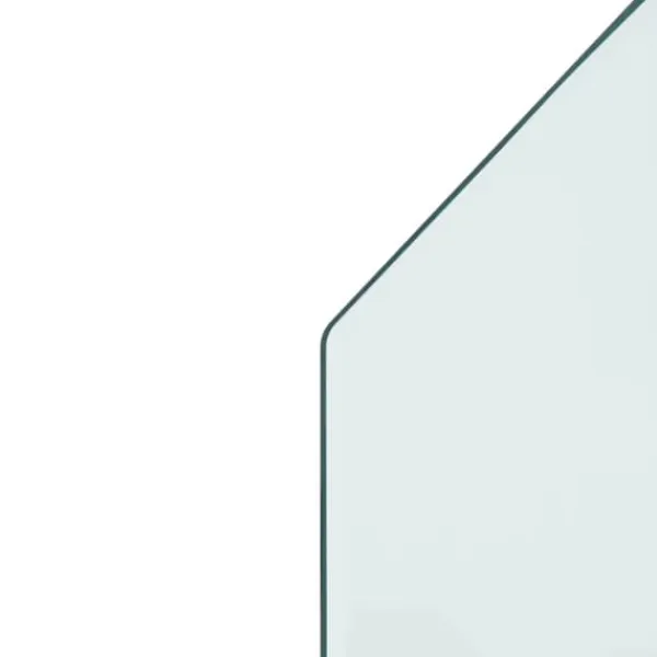 Tilbehør Til Brændeovne & Pejse^The Living Store glasplade til pejs 100x60 cm sekskantet - Glas