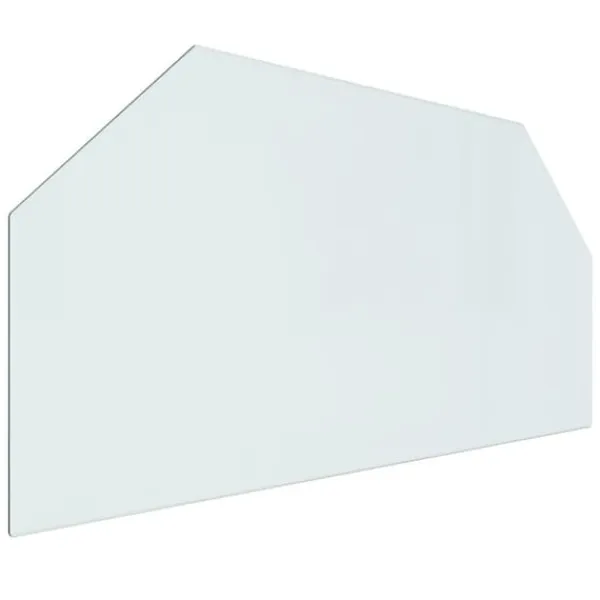 Tilbehør Til Brændeovne & Pejse^The Living Store glasplade til pejs 100x50 cm sekskantet - Glas
