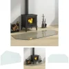 Sale The Living Store glasplade til pejs 120x50 cm sekskantet - Glas Tilbehør Til Brændeovne & Pejse