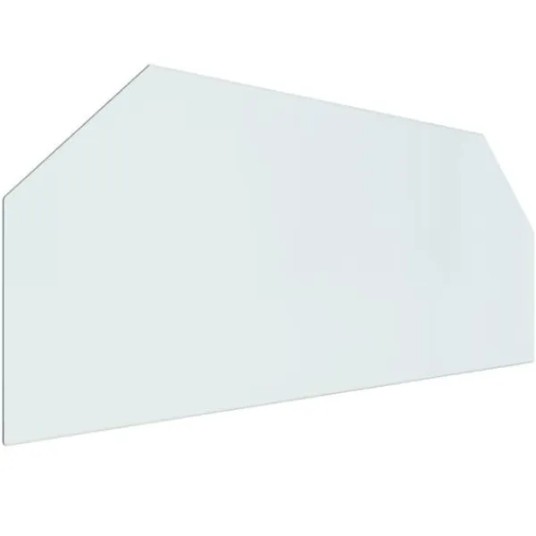 Sale The Living Store glasplade til pejs 120x50 cm sekskantet - Glas Tilbehør Til Brændeovne & Pejse