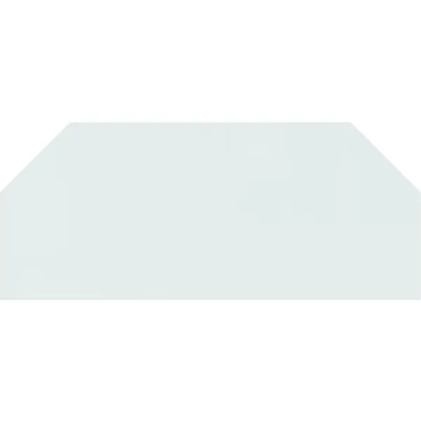 Sale The Living Store glasplade til pejs 120x50 cm sekskantet - Glas Tilbehør Til Brændeovne & Pejse