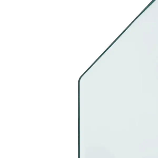 Sale The Living Store glasplade til pejs 120x50 cm sekskantet - Glas Tilbehør Til Brændeovne & Pejse
