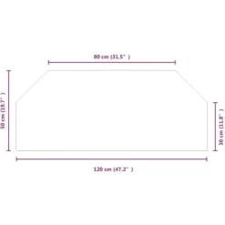 Sale The Living Store glasplade til pejs 120x50 cm sekskantet - Glas Tilbehør Til Brændeovne & Pejse