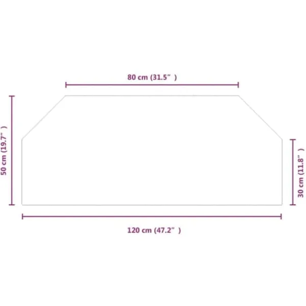Sale The Living Store glasplade til pejs 120x50 cm sekskantet - Glas Tilbehør Til Brændeovne & Pejse