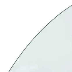 Outlet The Living Store glasplade til pejs 1200x500 mm halvrund - Glas Tilbehør Til Brændeovne & Pejse