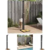 Pool- & Spatilbehør^The Living Store havebruser 50x55x224 cm polyrattan og akacietræ sort - Pool & spa – tilbehør