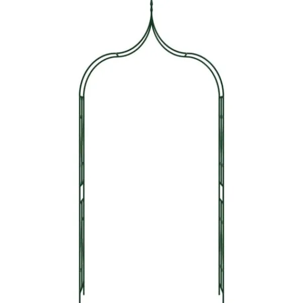 Buer, Spalier, Lysthuse Uden Tag^The Living Store havebue 120x38x258 cm jern mørkegrøn - Havebuer, espalierer & pergolaer
