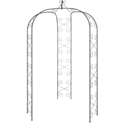 Buer, Spalier, Lysthuse Uden Tag^The Living Store havebue Ø180x255 cm stål sort - Havebuer, espalierer & pergolaer