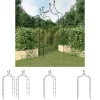 New The Living Store havebuer 2 stk. 120x38x260 cm stål sort - Havebuer, espalierer & pergolaer Buer, Spalier, Lysthuse Uden Tag